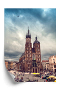 Plakat Malownicze Niebo Nad Kościołem Mariackim Rama Aluminiowa Kolor Czarny