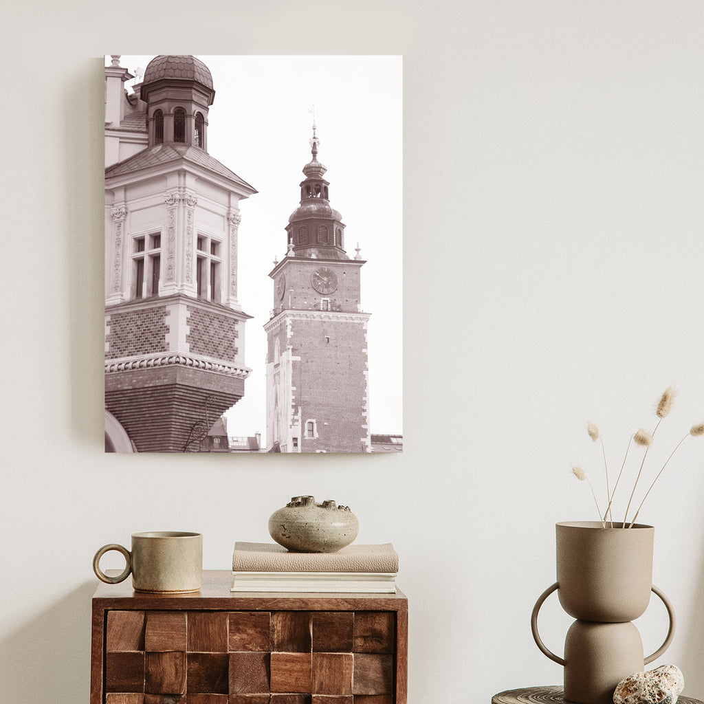 Plakat Sukiennice I Wieża Ratuszowa Kraków Rama Aluminiowa Kolor Czarny