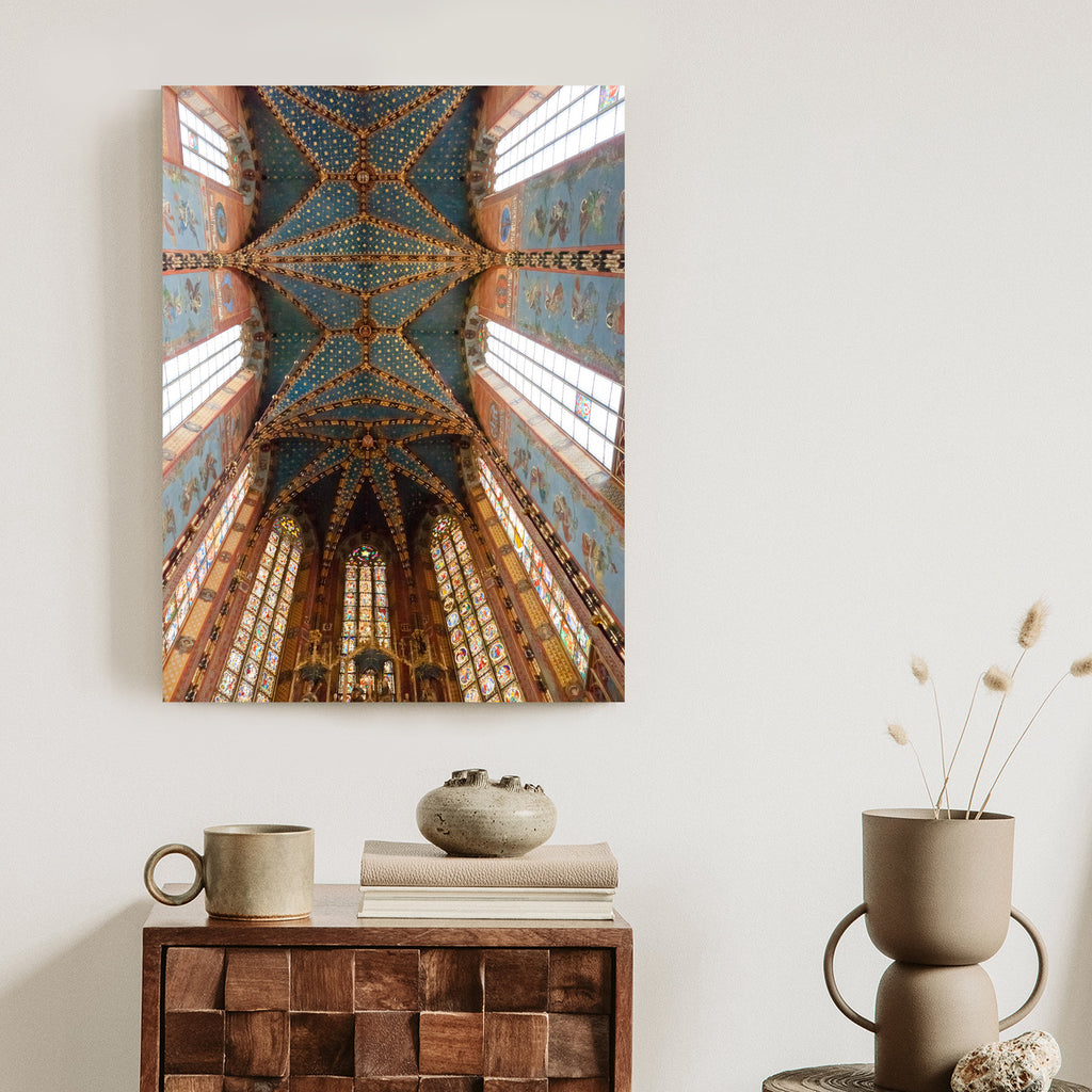 Plakat Sklepienie Bazyliki Mariackiej W Krakowie Rama Aluminiowa Kolor Czarny