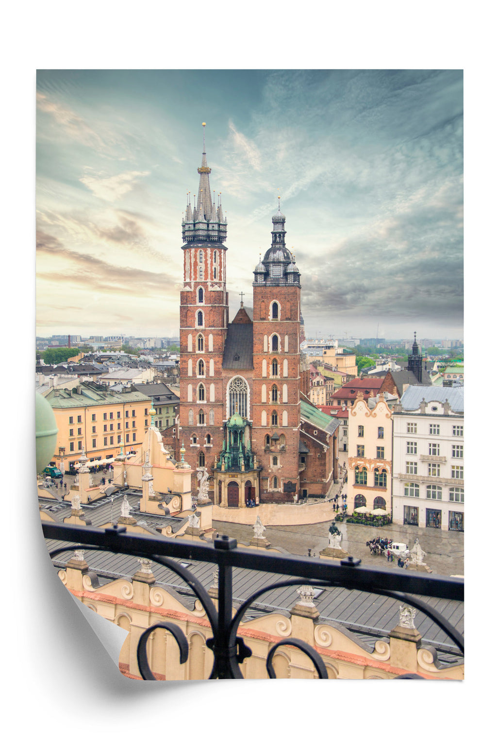 Plakat Kościół Mariacki W Krakowie Rama Aluminiowa Kolor Czarny