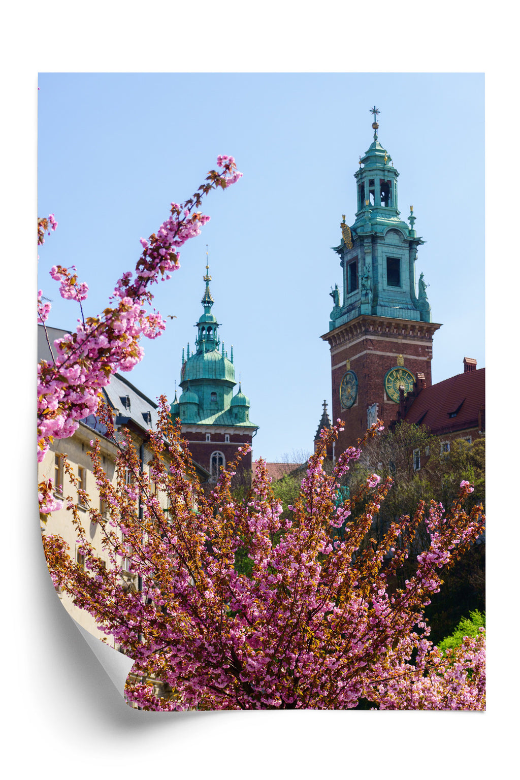 Plakat Wieże Katedry Wawelu Kraków Rama Aluminiowa Kolor Czarny