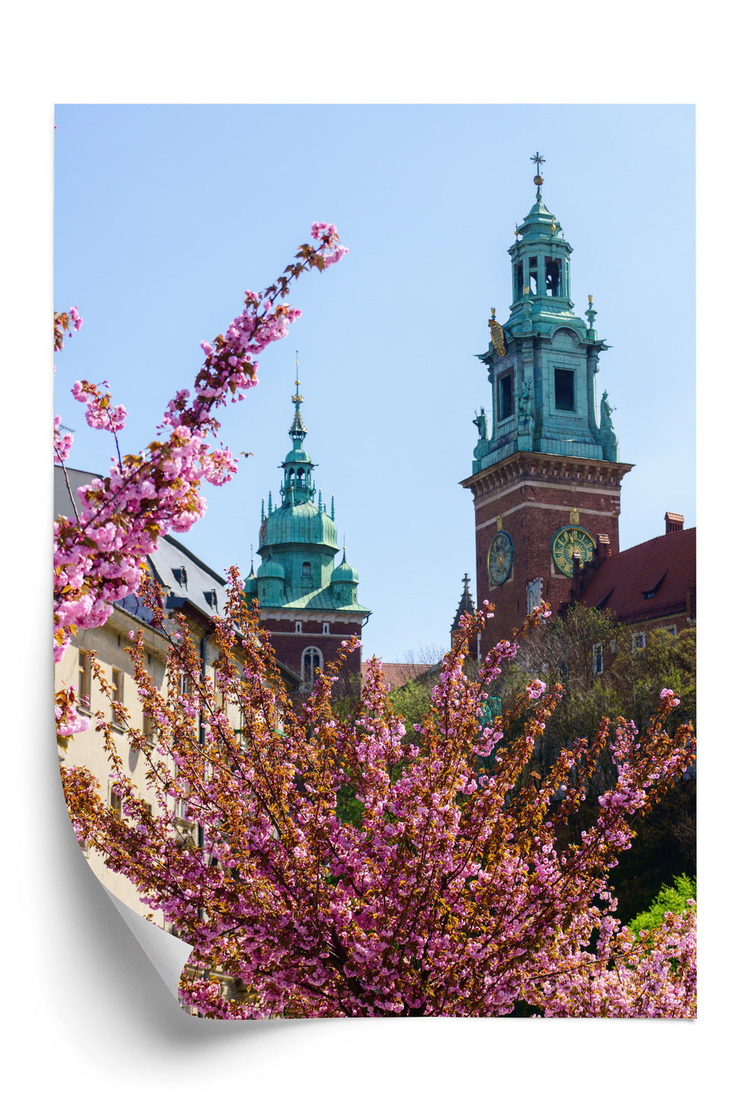 Plakat Wieże Katedry Wawelu Kraków Rama Aluminiowa Kolor Czarny