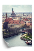 Plakat Krajobraz Krakowa Rama Drewniana Z Passe-Partout Kolor Naturalny