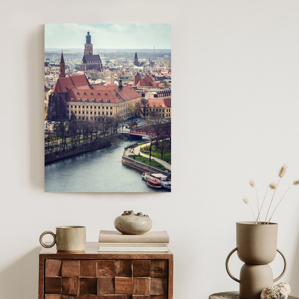 Plakat Krajobraz Krakowa Rama Drewniana Z Passe-Partout Kolor Naturalny