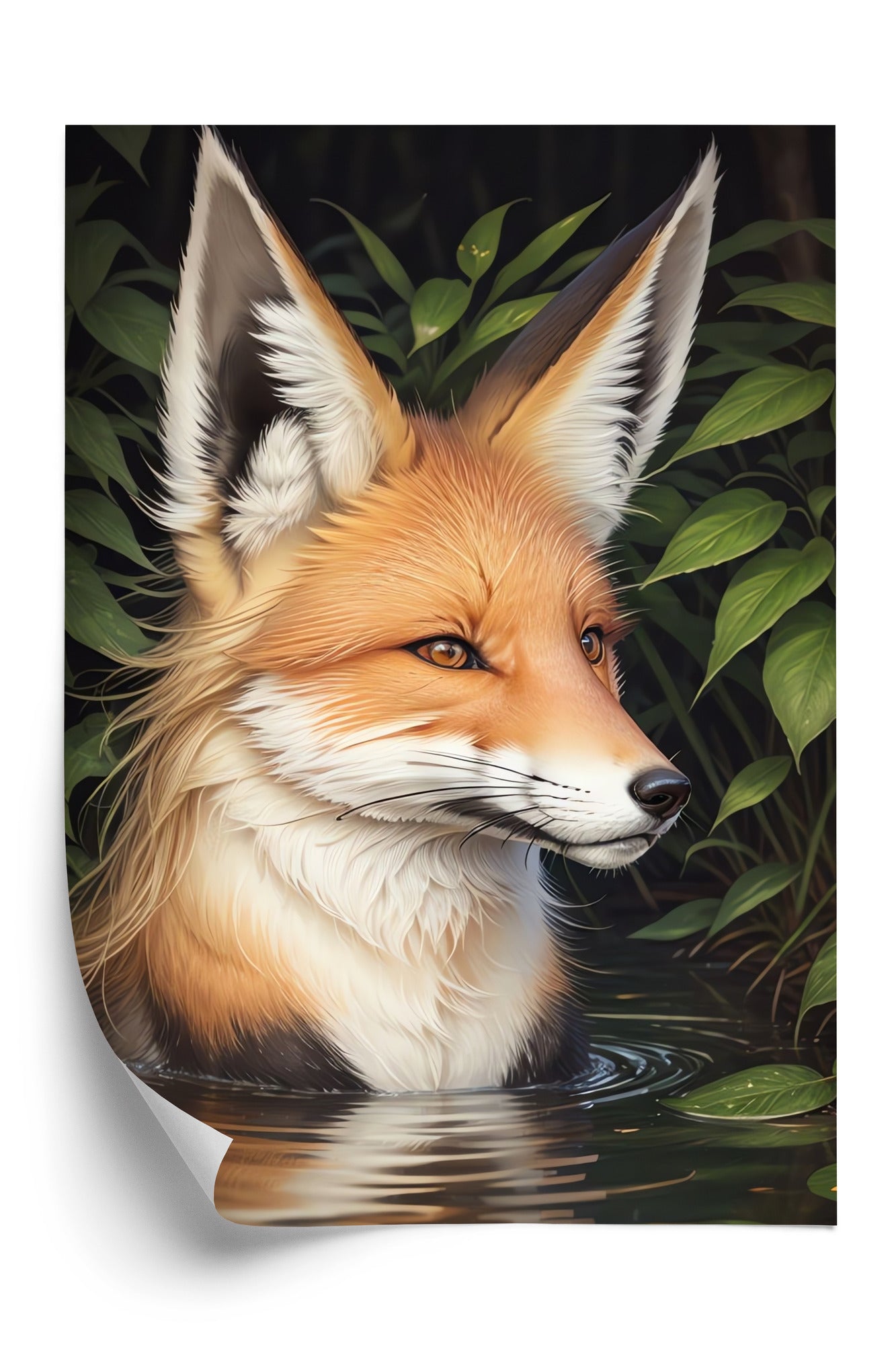 Plakat Portret Lisa W Wodzie Rama Drewniana Z Passe-Partout Kolor Naturalny