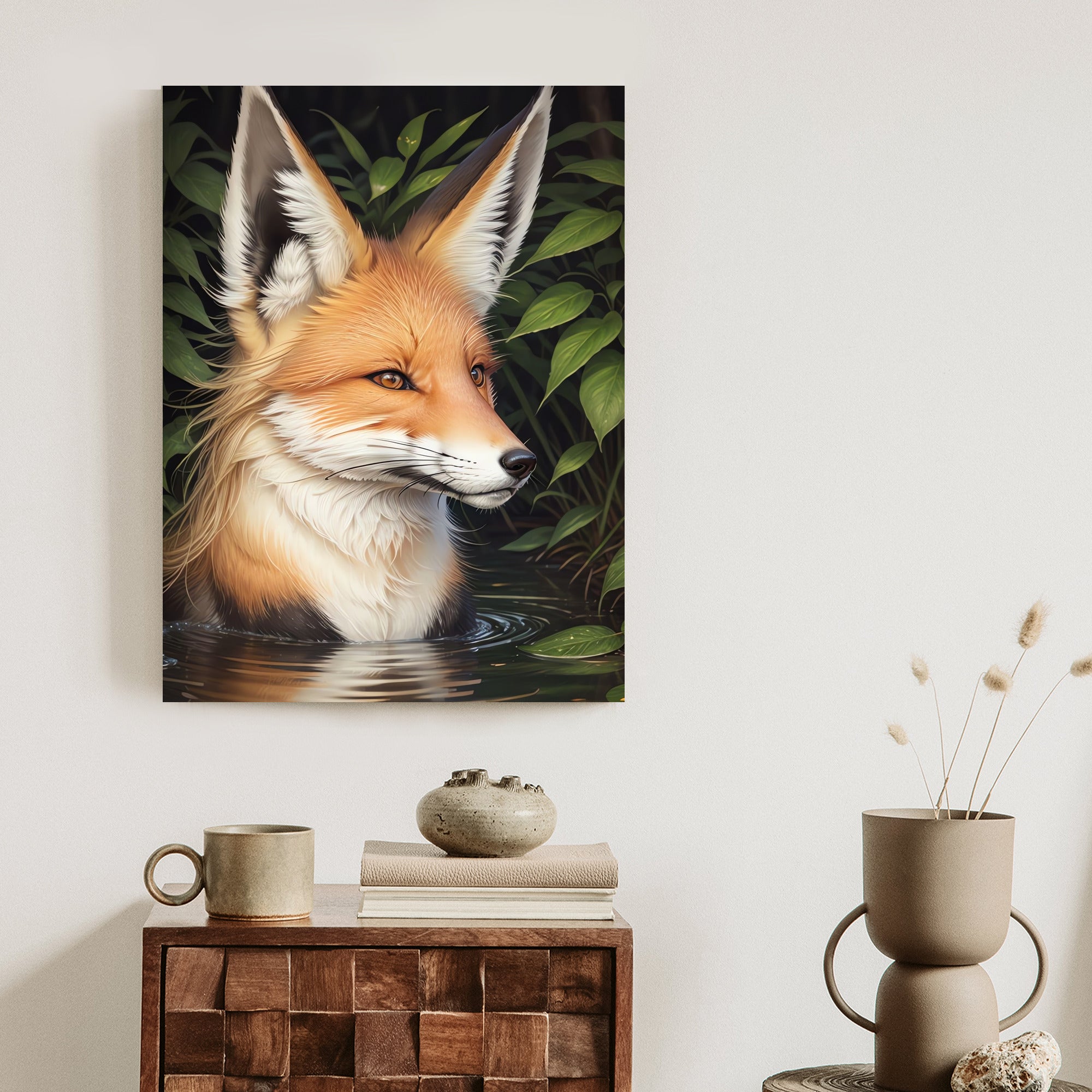 Plakat Portret Lisa W Wodzie Rama Drewniana Z Passe-Partout Kolor Naturalny
