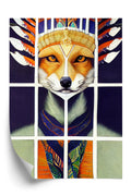 Plakat Lis W Ludowym Ubraniu Rama Drewniana Z Passe-Partout Kolor Naturalny