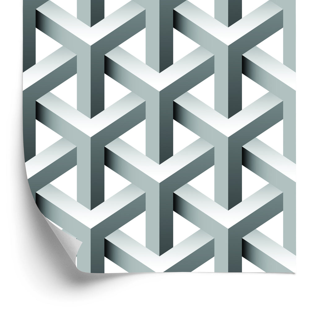 Tapeta Geometryczna, Efekt 3D, Z Głębią, Do Salonu