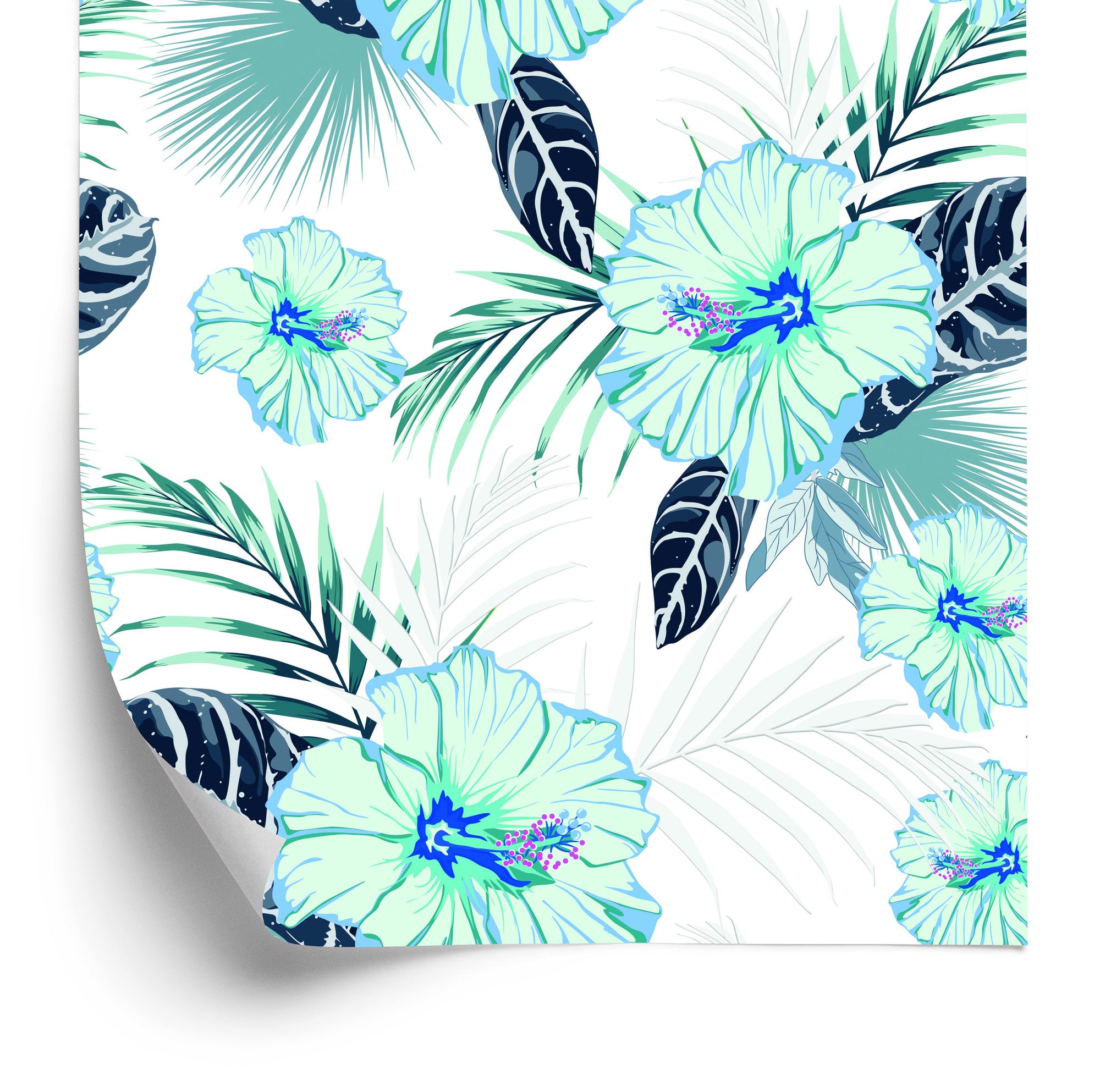 Tapeta Kwiaty Hibiskusa I Liście