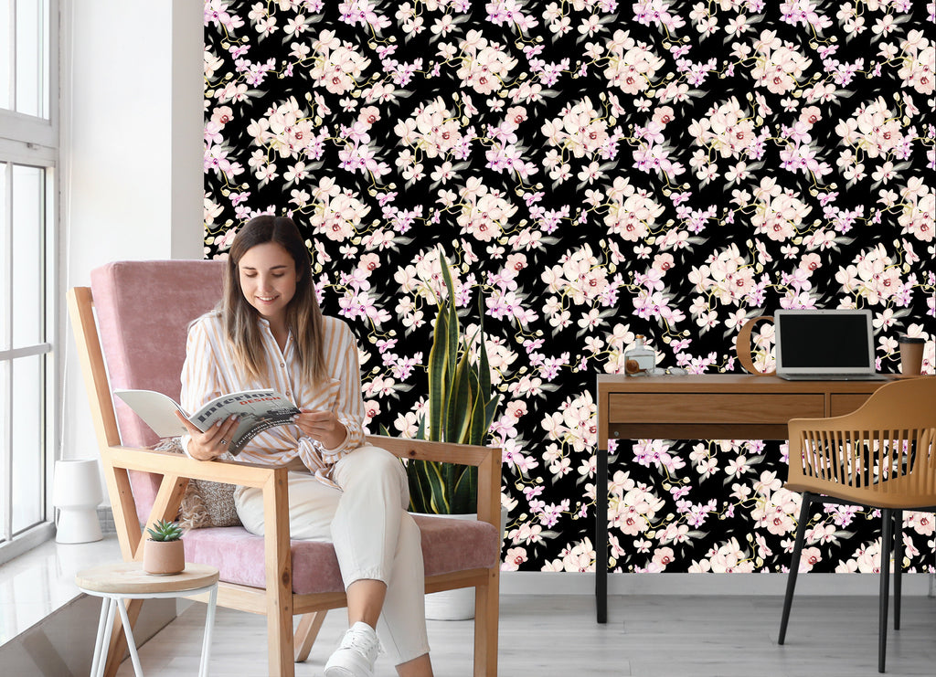 Tapeta Do Salonu Kwiaty Storczyki Natura Przyroda