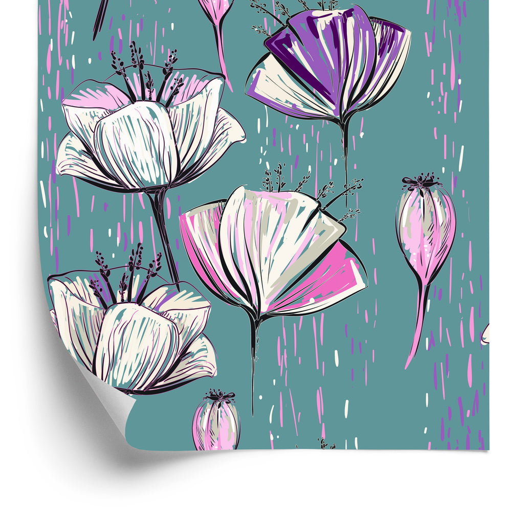 Tapeta Malowane Tulipany
