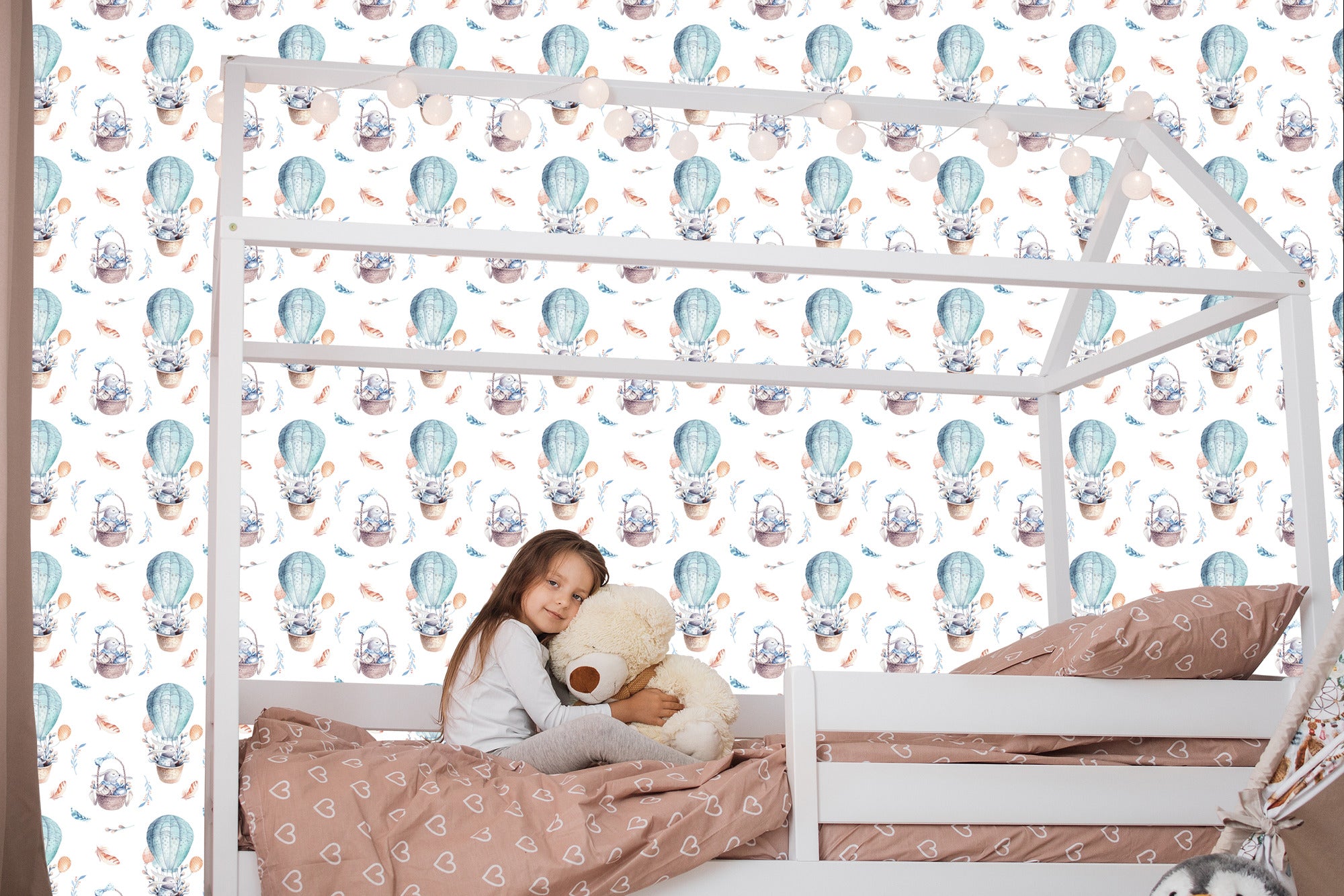 Tapeta Balony Z Roślinami W Tle
