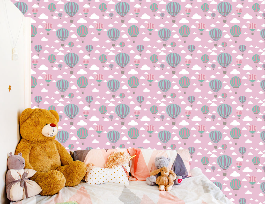 Tapeta Kolorowe Balony W Chmurach