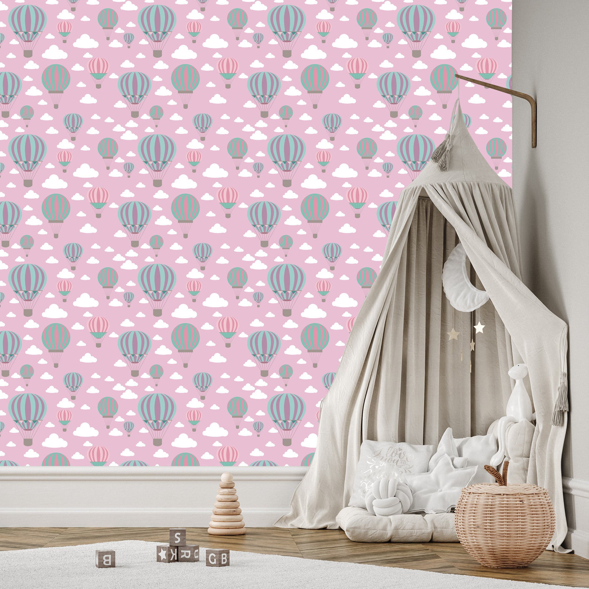 Tapeta Kolorowe Balony W Chmurach