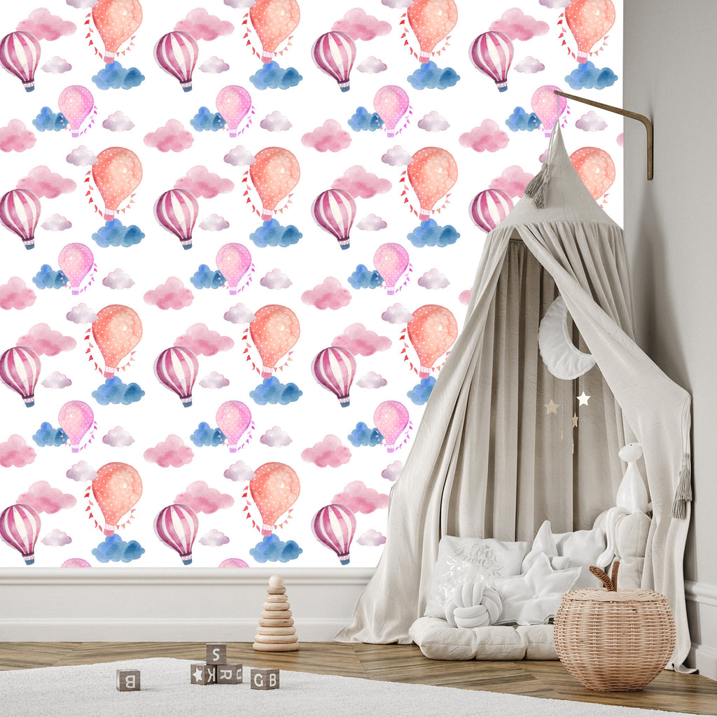 Tapeta Balony Na Tle Kolorowych Chmur