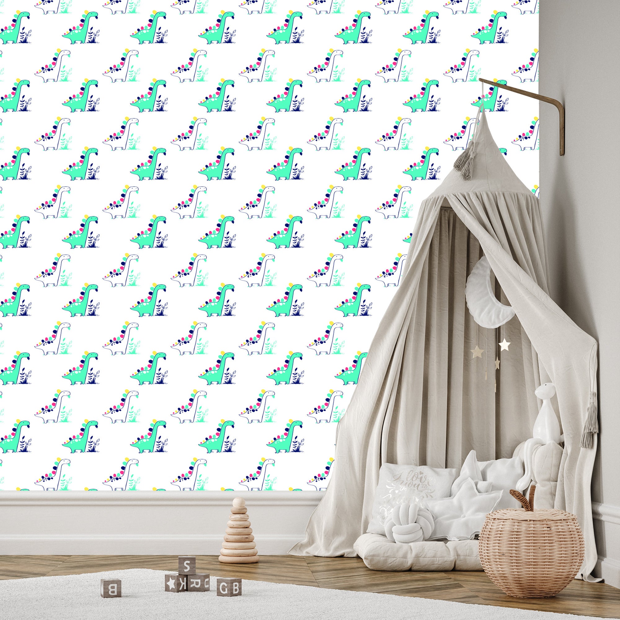 Tapeta Do Pokoju Dziecka, Dinozaury Rośliny Liście