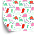 Tapeta Do Pokoju Dziecka Kolorowe Dinozaury Liście