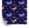 Tapeta Samoloty Retro Z Gwiazdkami