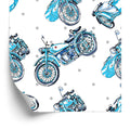 Tapeta Niebieskie Motocykle Vintage