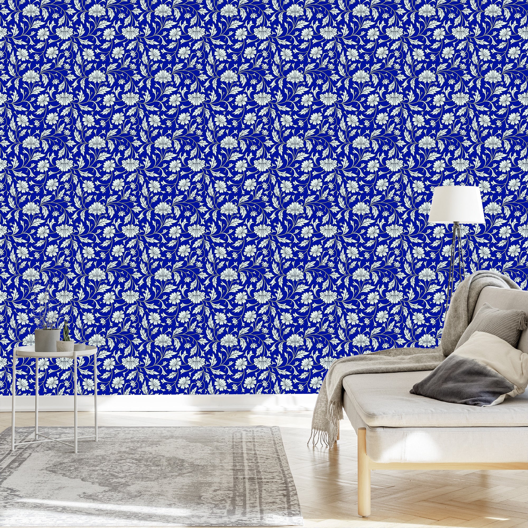 Tapeta Wyrazisty Kwiatowy Wzór W Stylu Retro