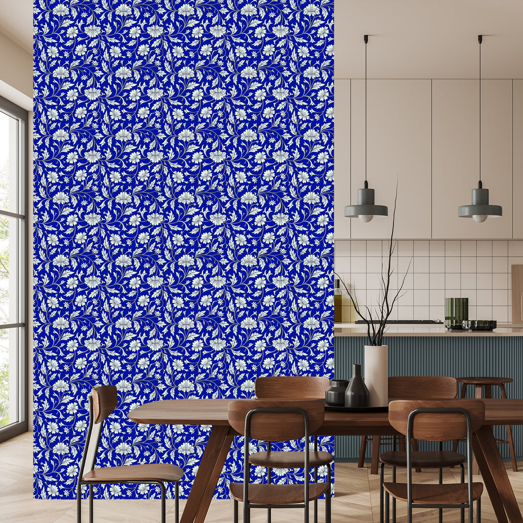 Tapeta Wyrazisty Kwiatowy Wzór W Stylu Retro
