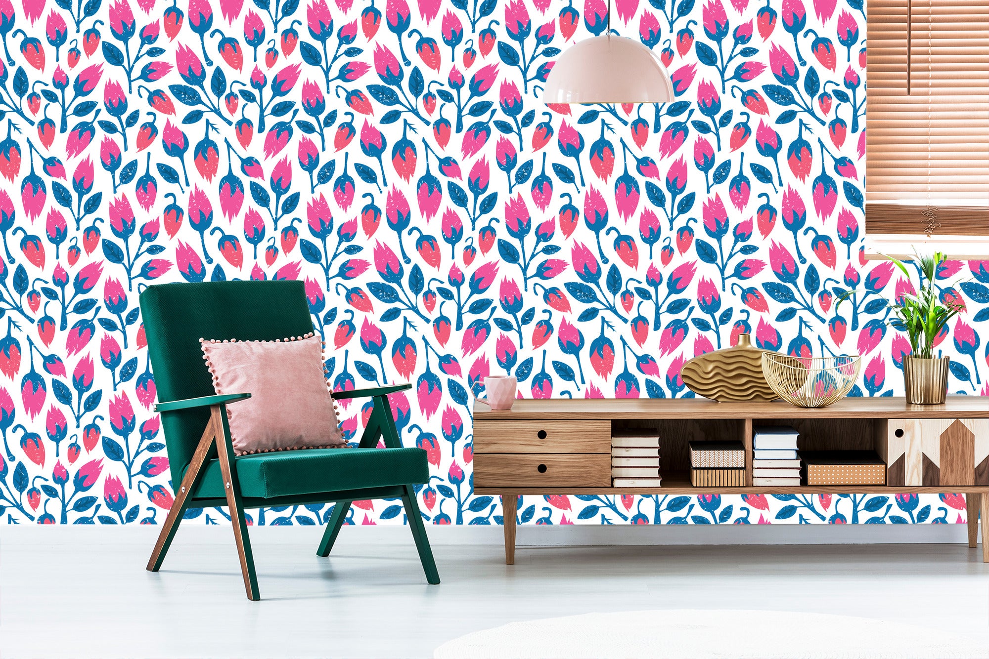 Tapeta Kwiaty W Stylu Retro