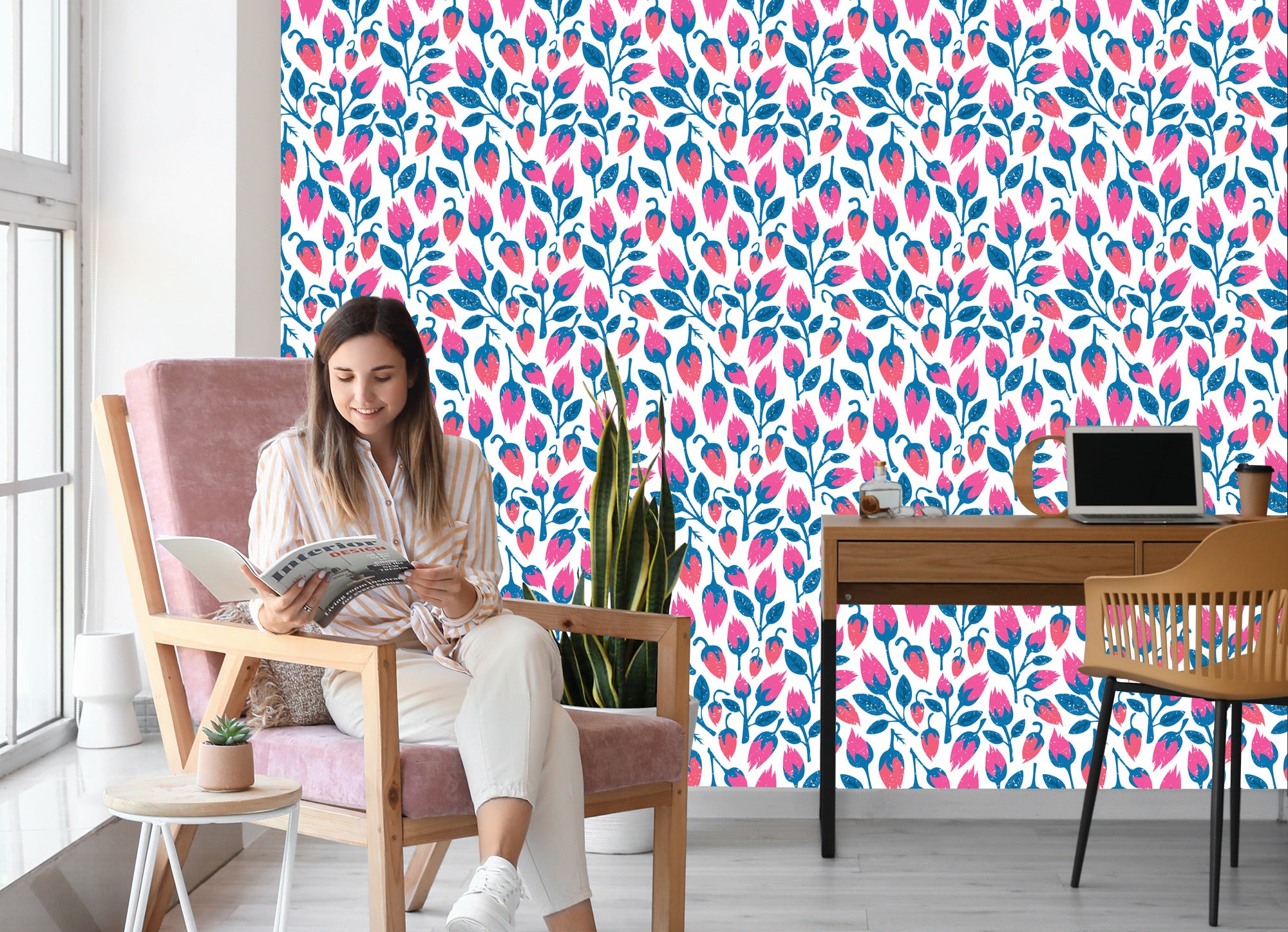 Tapeta Kwiaty W Stylu Retro