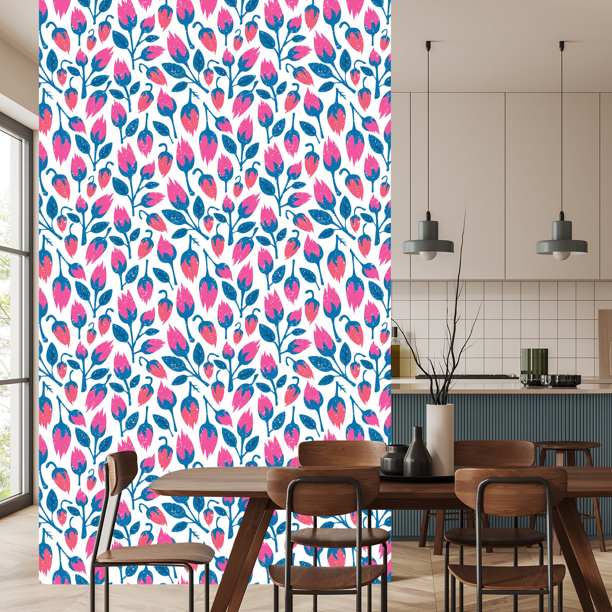 Tapeta Kwiaty W Stylu Retro