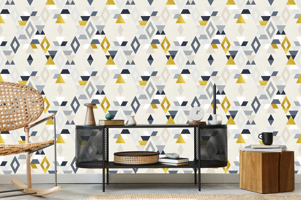 Tapeta Geometryczne Wzory Styl Retro