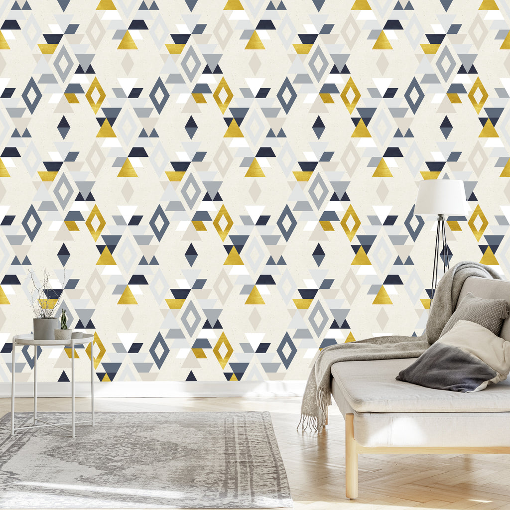 Tapeta Geometryczne Wzory Styl Retro