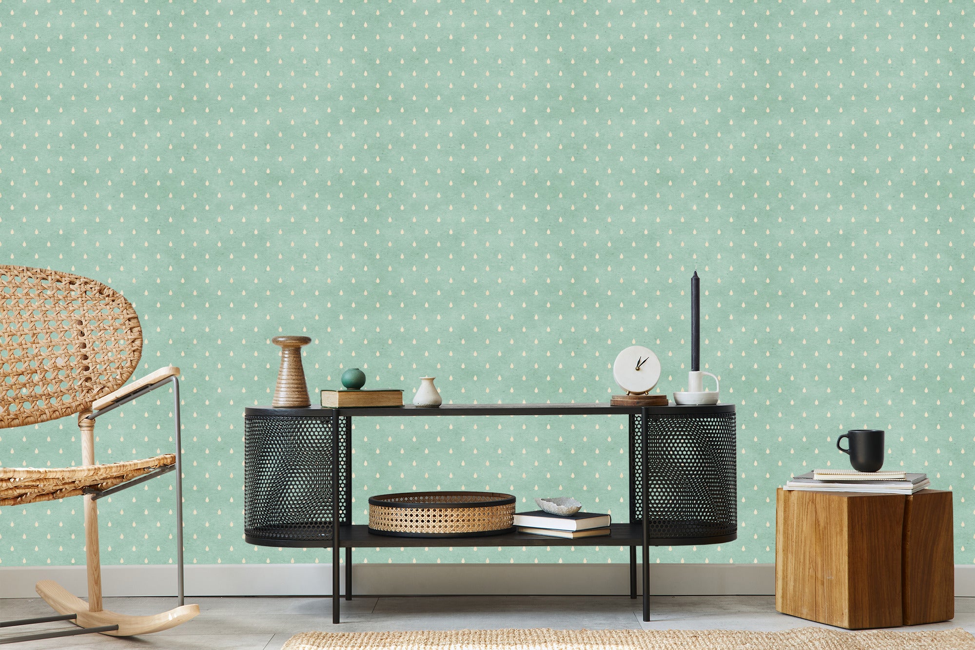 Tapeta Krople W Stylu Retro