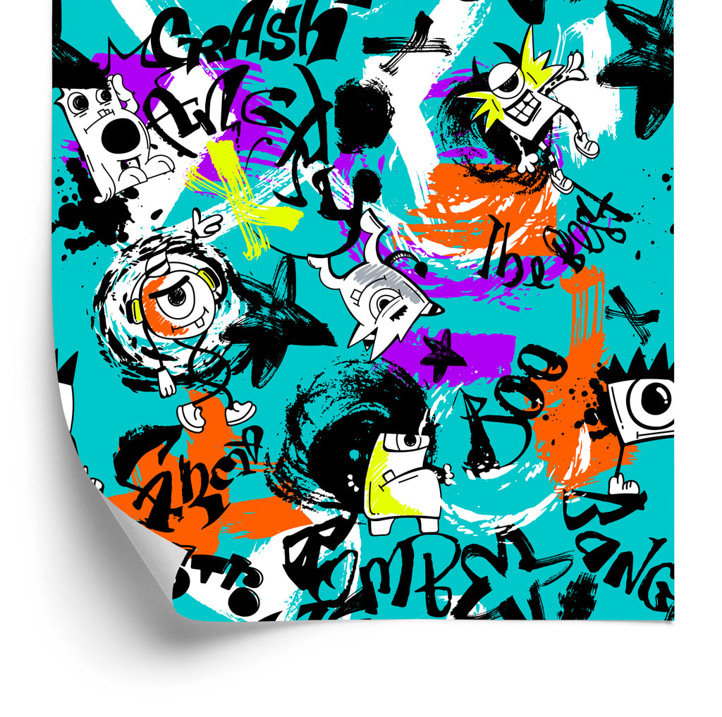 Tapeta Kolorowe Potwory Graffiti