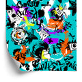 Tapeta Kolorowe Potwory Graffiti