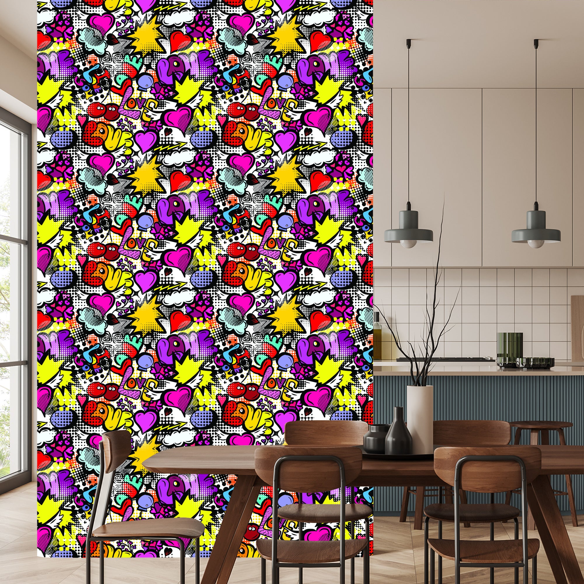 Tapeta Graffiti Z Wiśniami