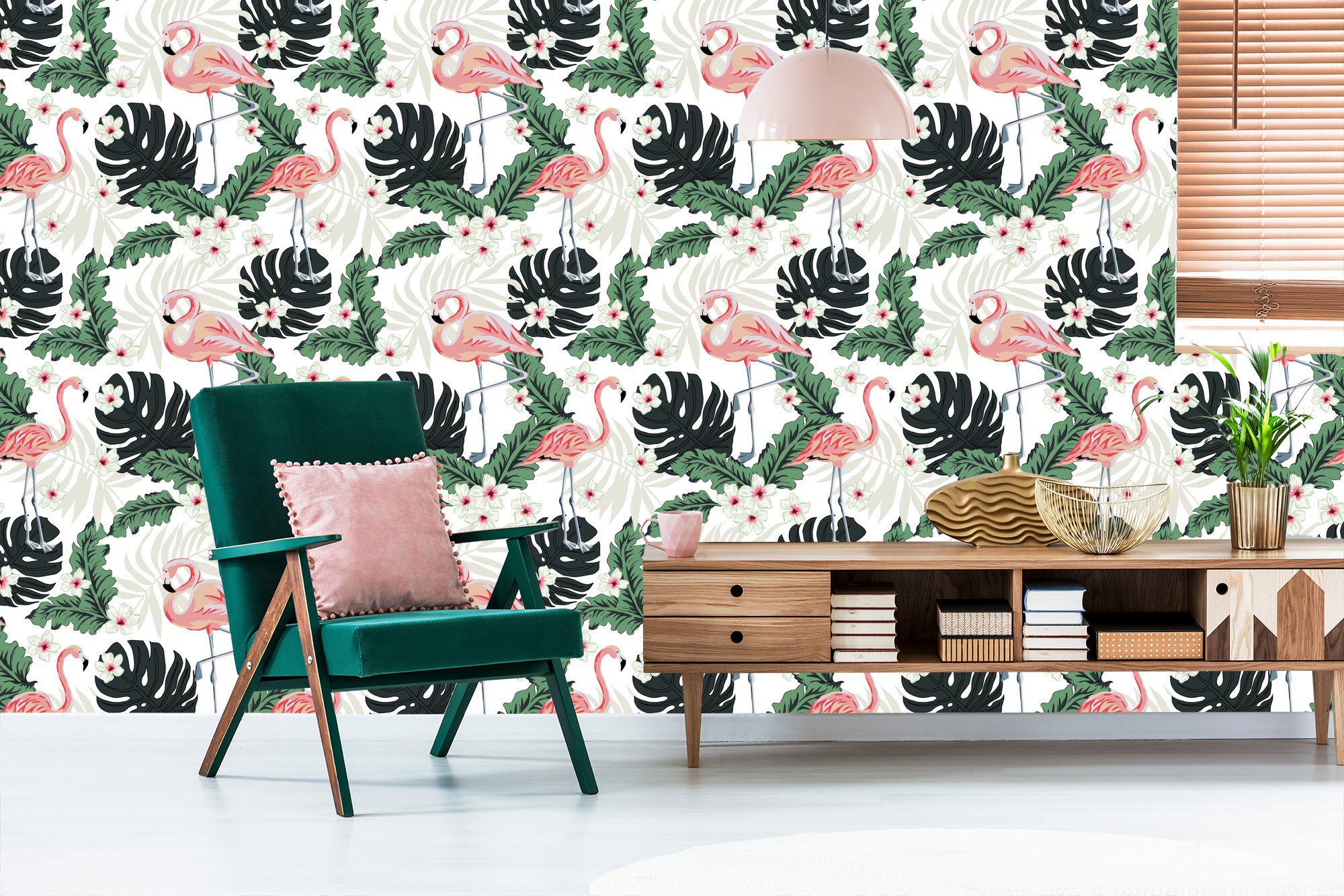 Tapeta – Flamingi