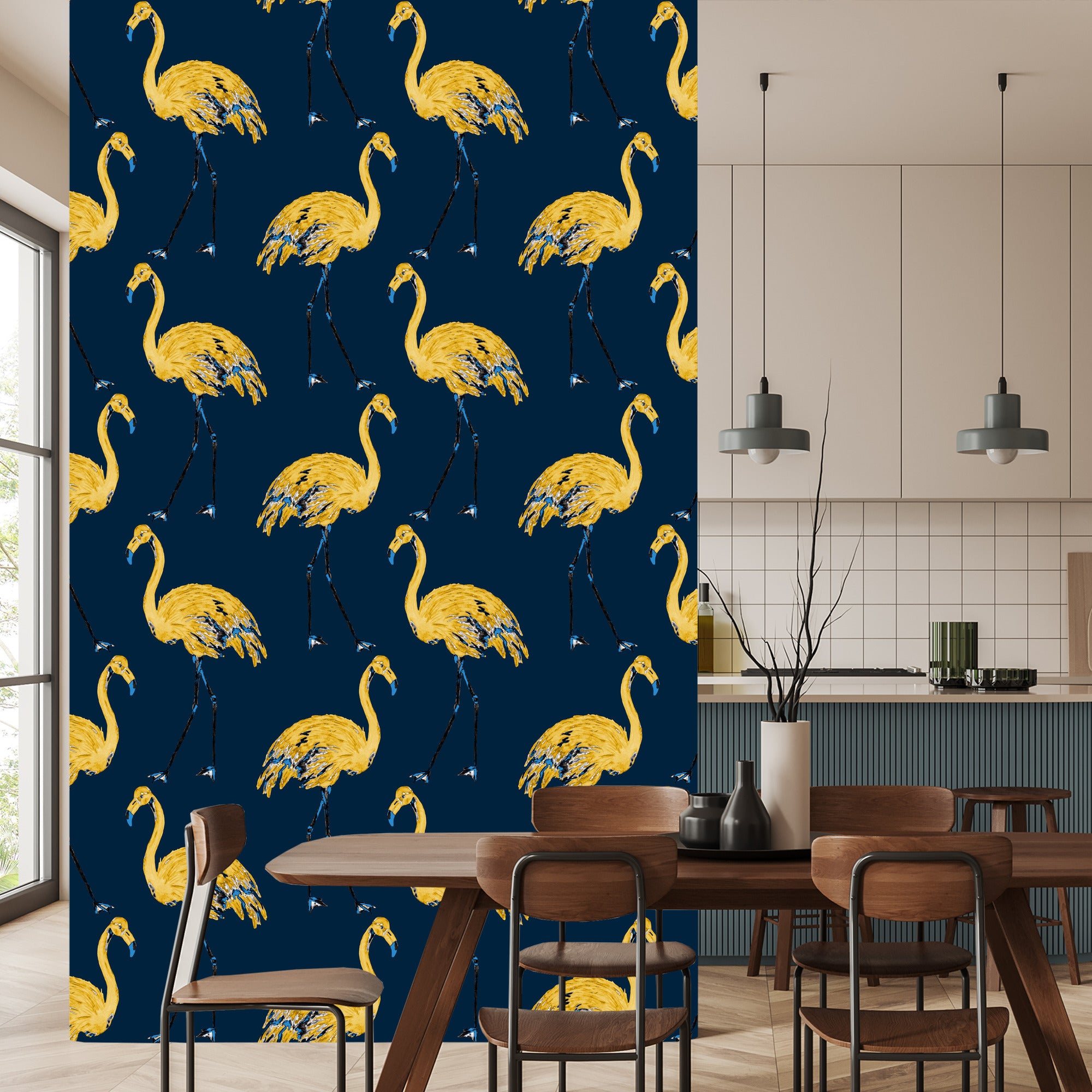Tapeta – Flamingi Jak Malowane