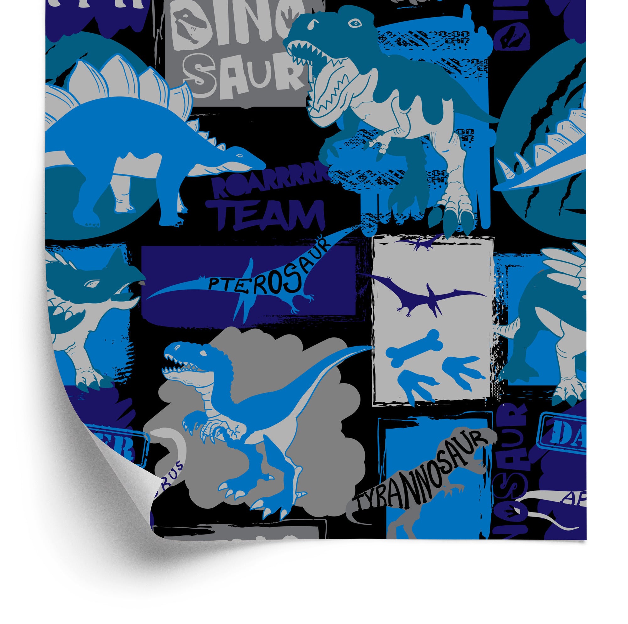 Tapeta Do Pokoju Młodzieżowego Dinozaury Zwierzęta