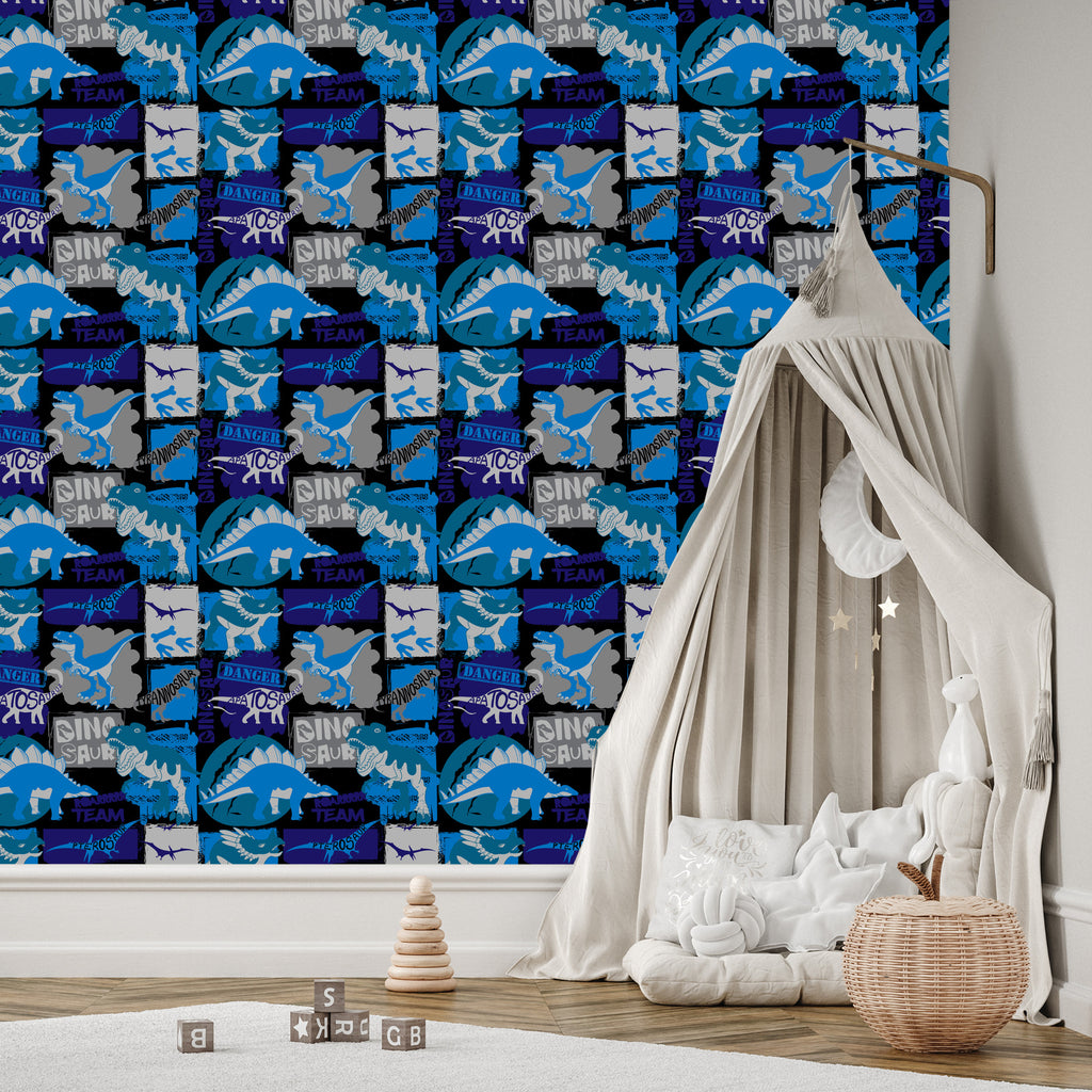 Tapeta Do Pokoju Młodzieżowego Dinozaury Zwierzęta