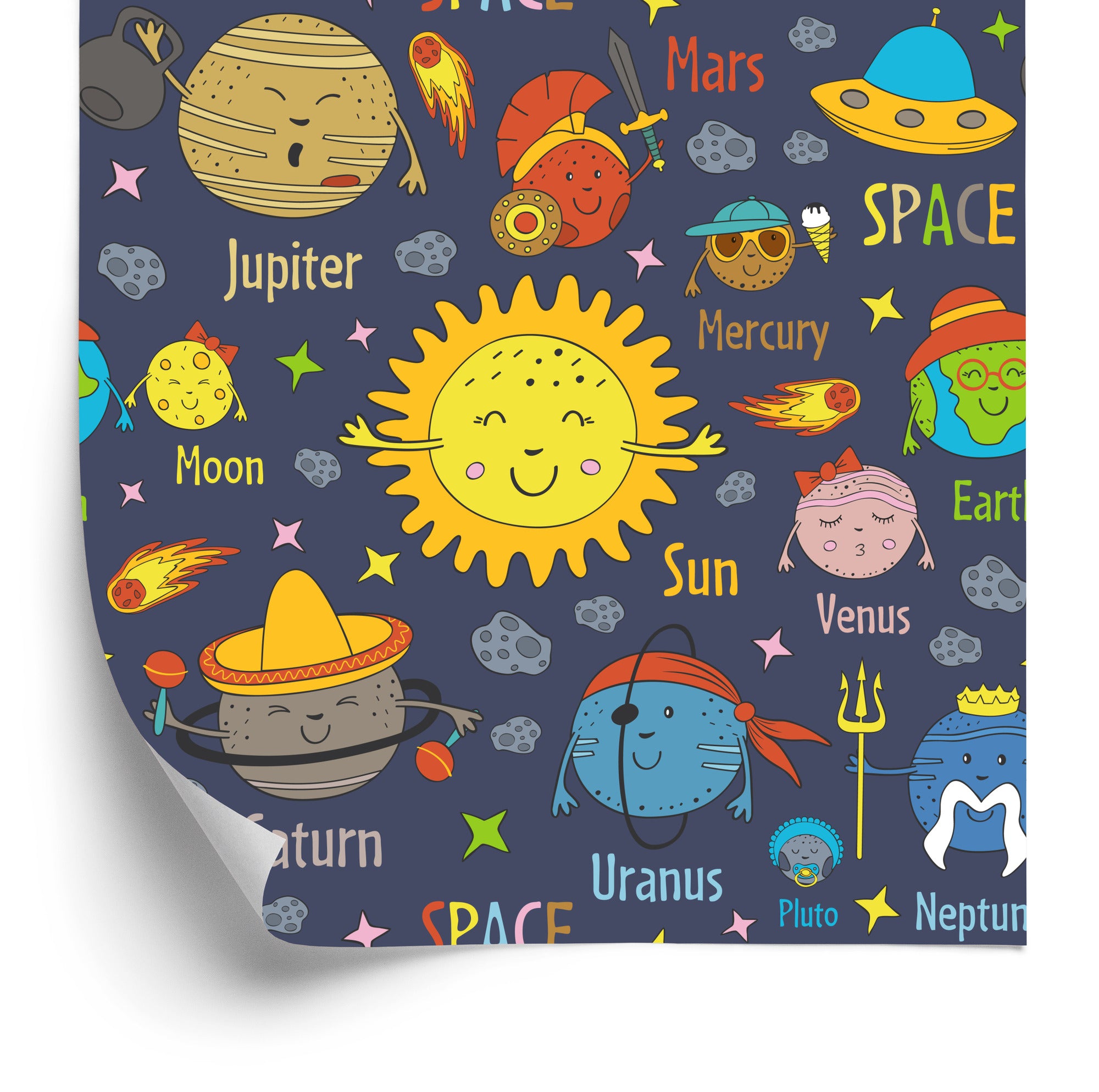 Tapeta Planety Słońce I Ufo