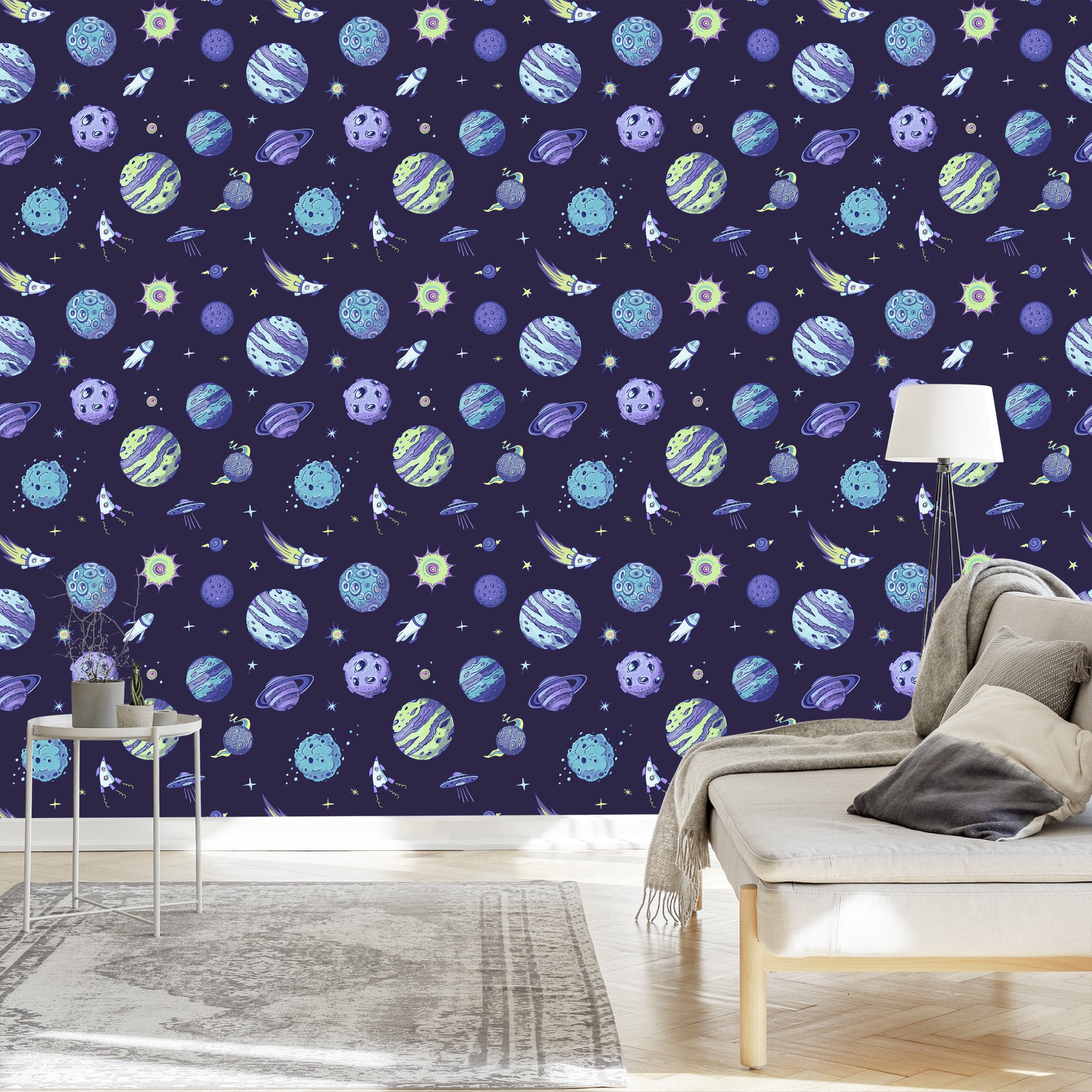 Tapeta Niebieski Kosmos I Planety