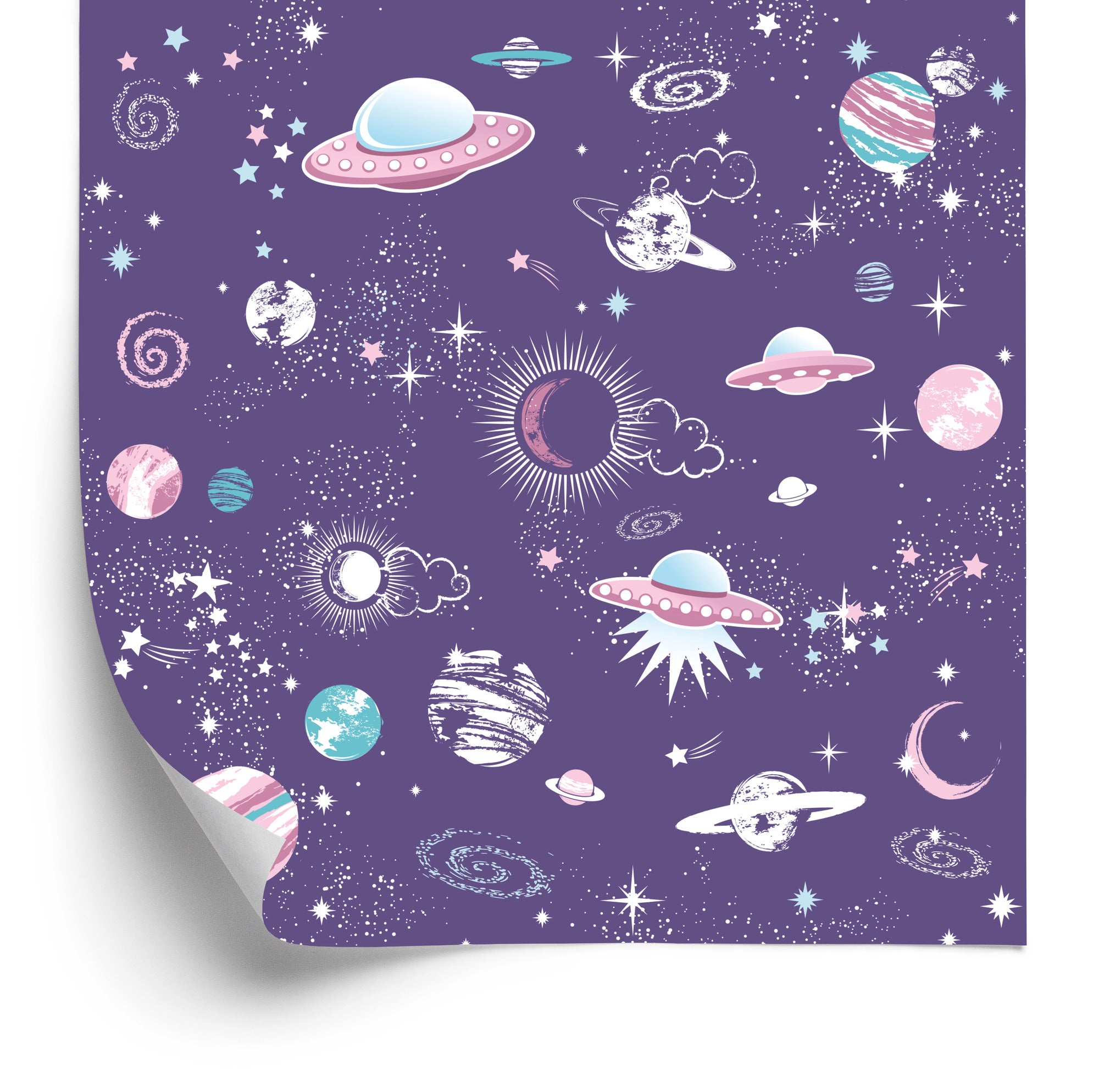 Tapeta Statki Kosmiczne Gwiazdki I Ufo