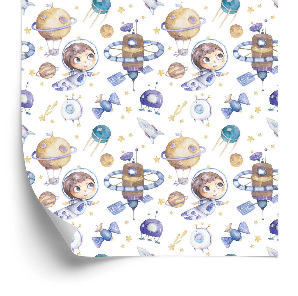 Tapeta Kosmos Planety I Dziecko