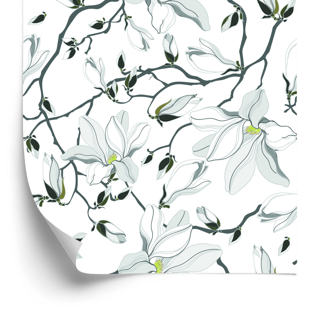 Tapeta Białe Magnolie