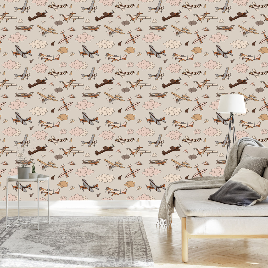 Tapeta Samoloty W Stylu Vintage