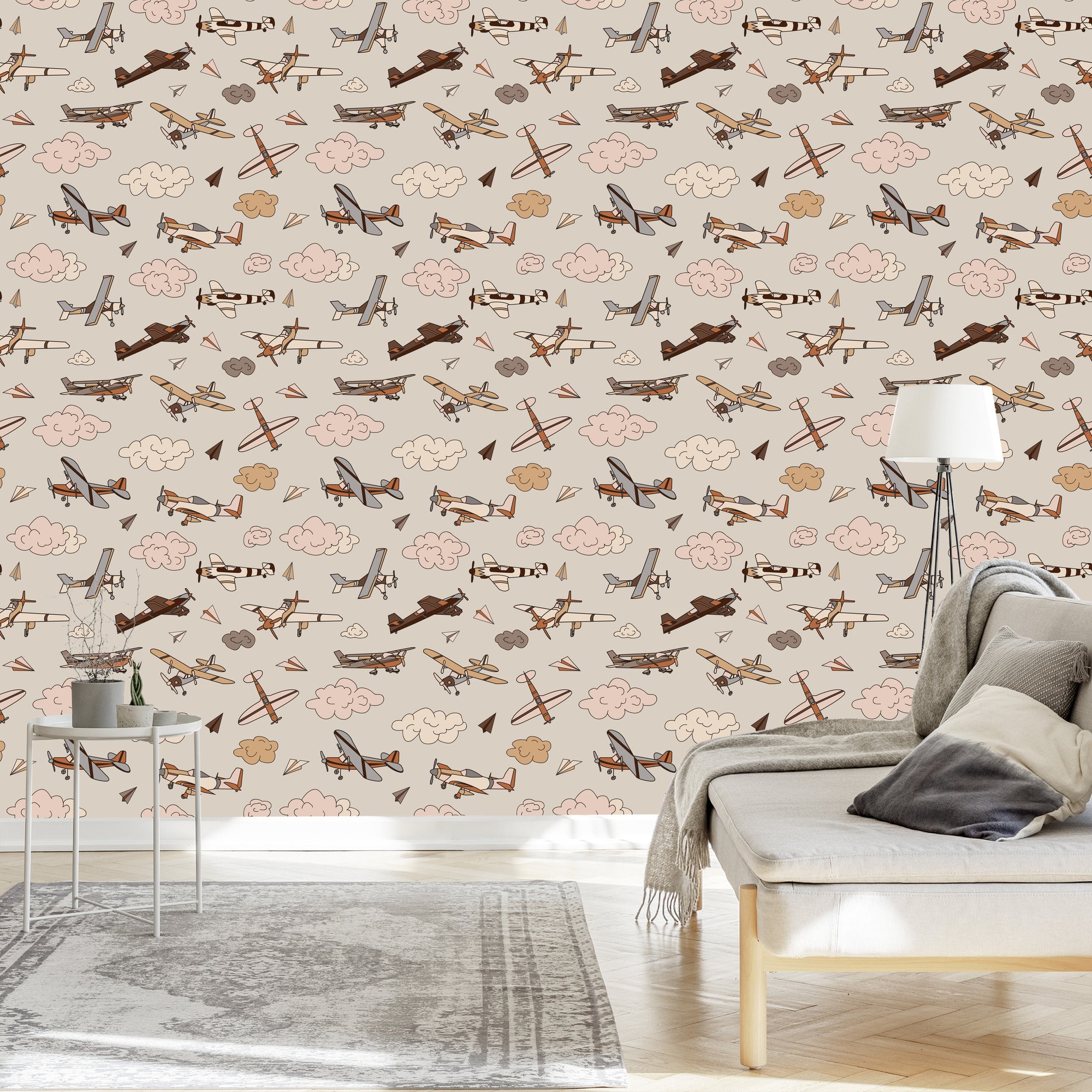 Tapeta Samoloty W Stylu Vintage
