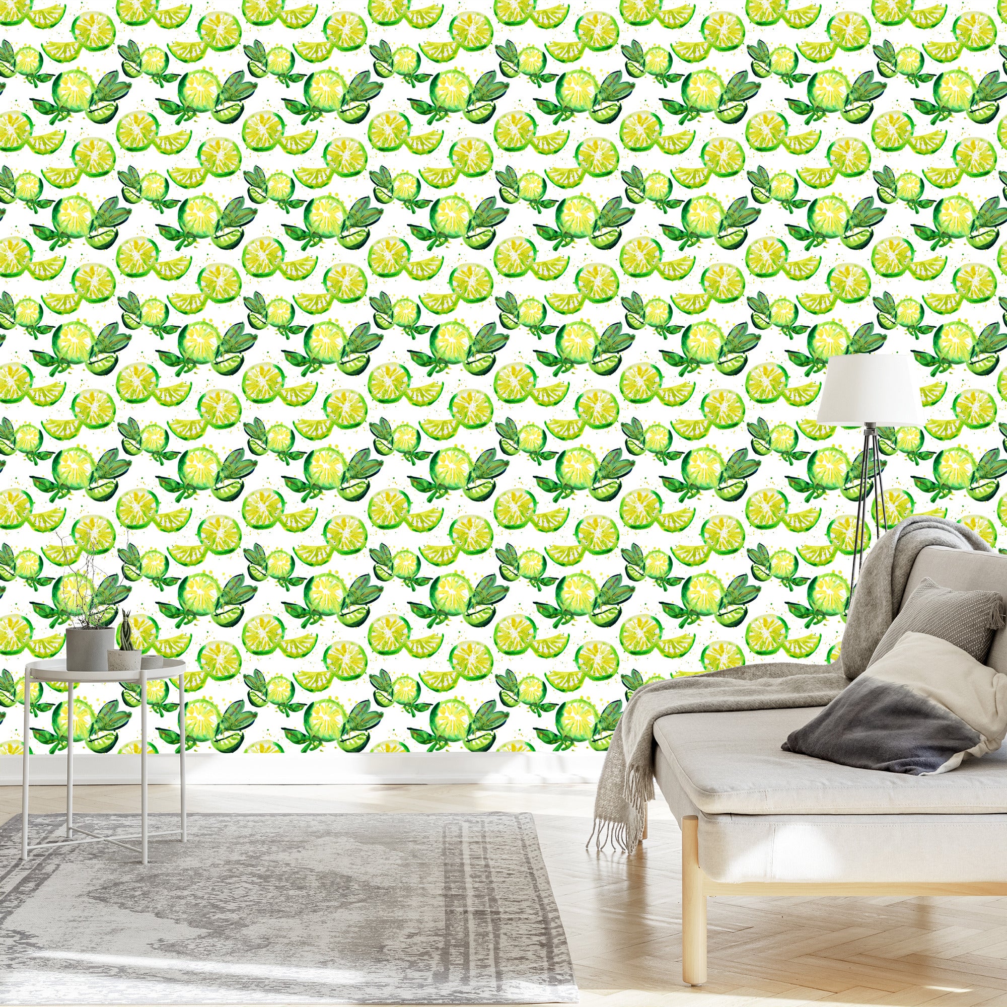 Tapeta Do Kuchni, Owoce, Limonki, Liście