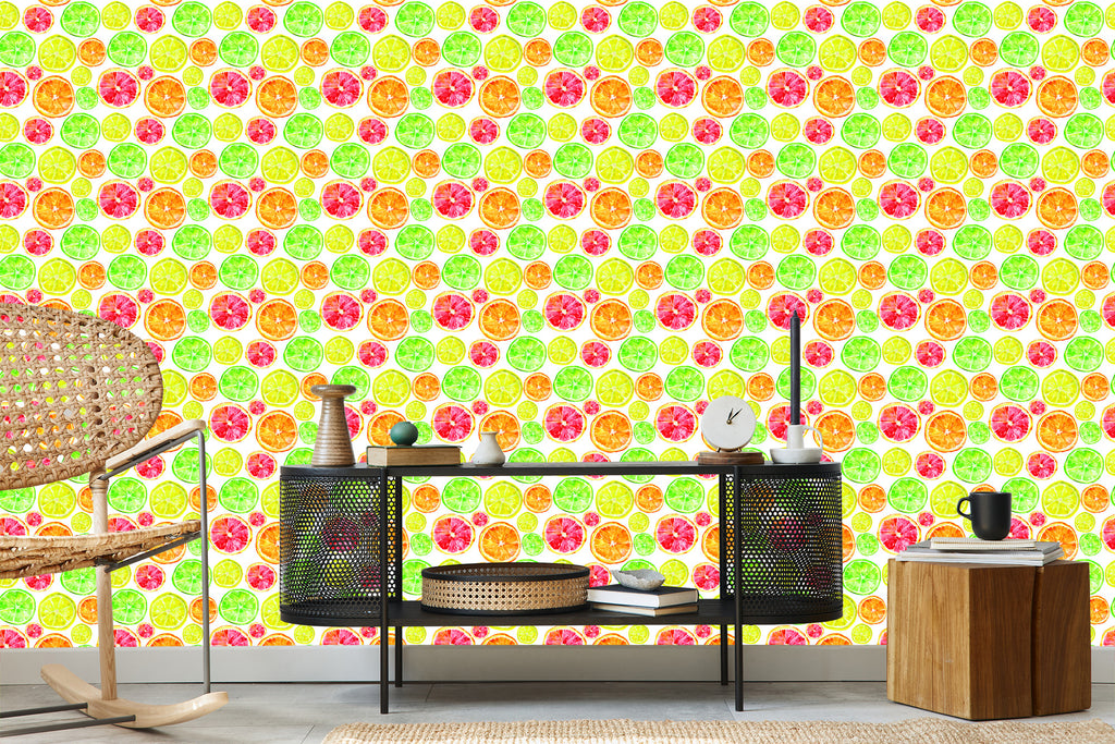 Tapeta Do Jadalni Owoce Cytryny Pomarańcze Limonki