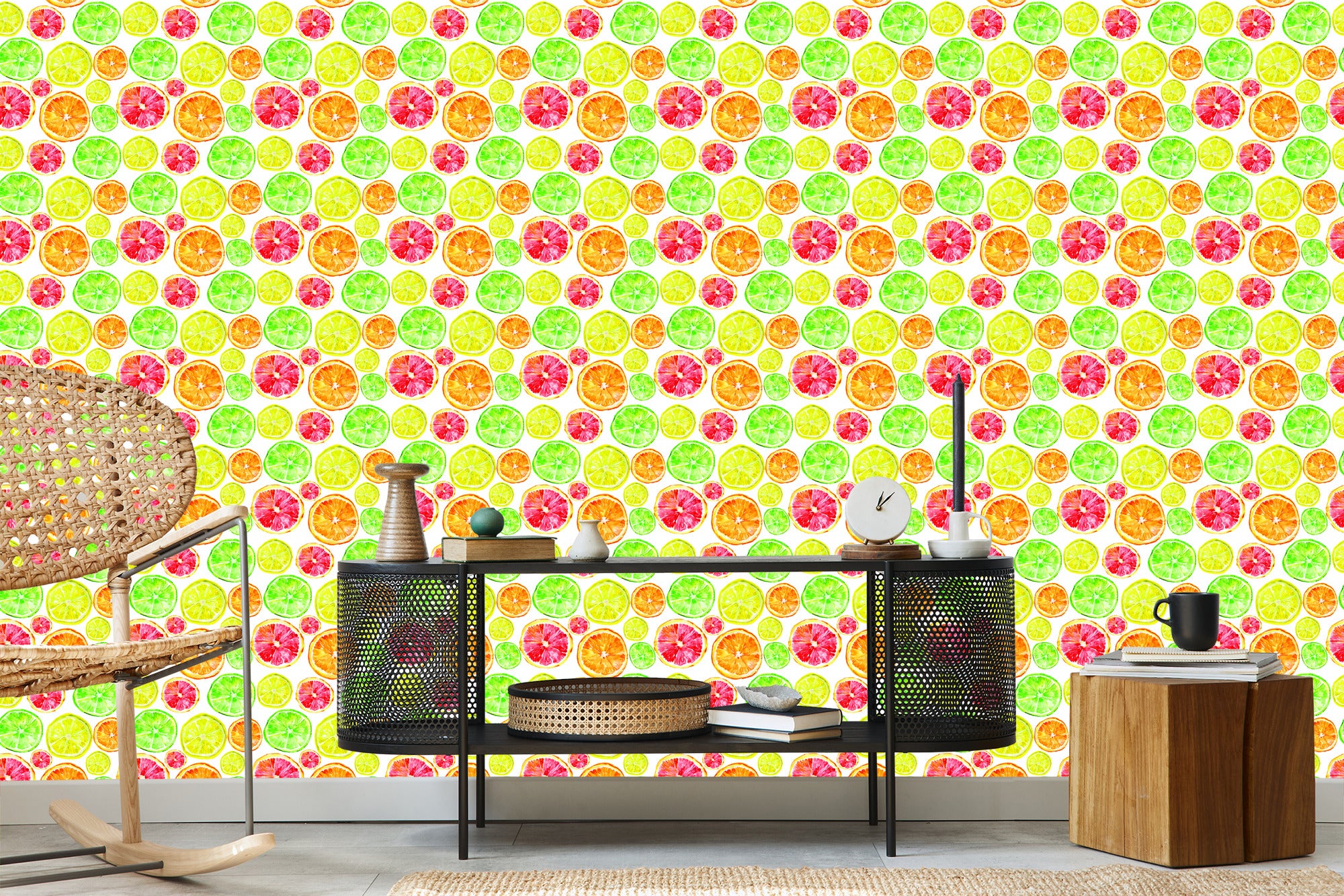 Tapeta Do Jadalni Owoce Cytryny Pomarańcze Limonki