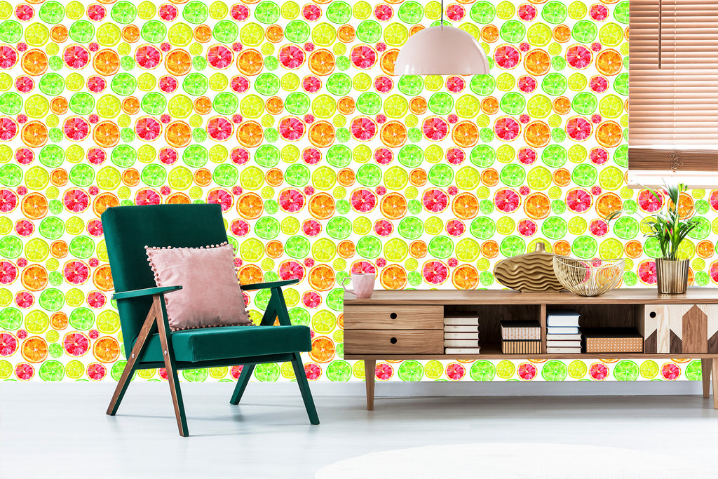Tapeta Do Jadalni Owoce Cytryny Pomarańcze Limonki