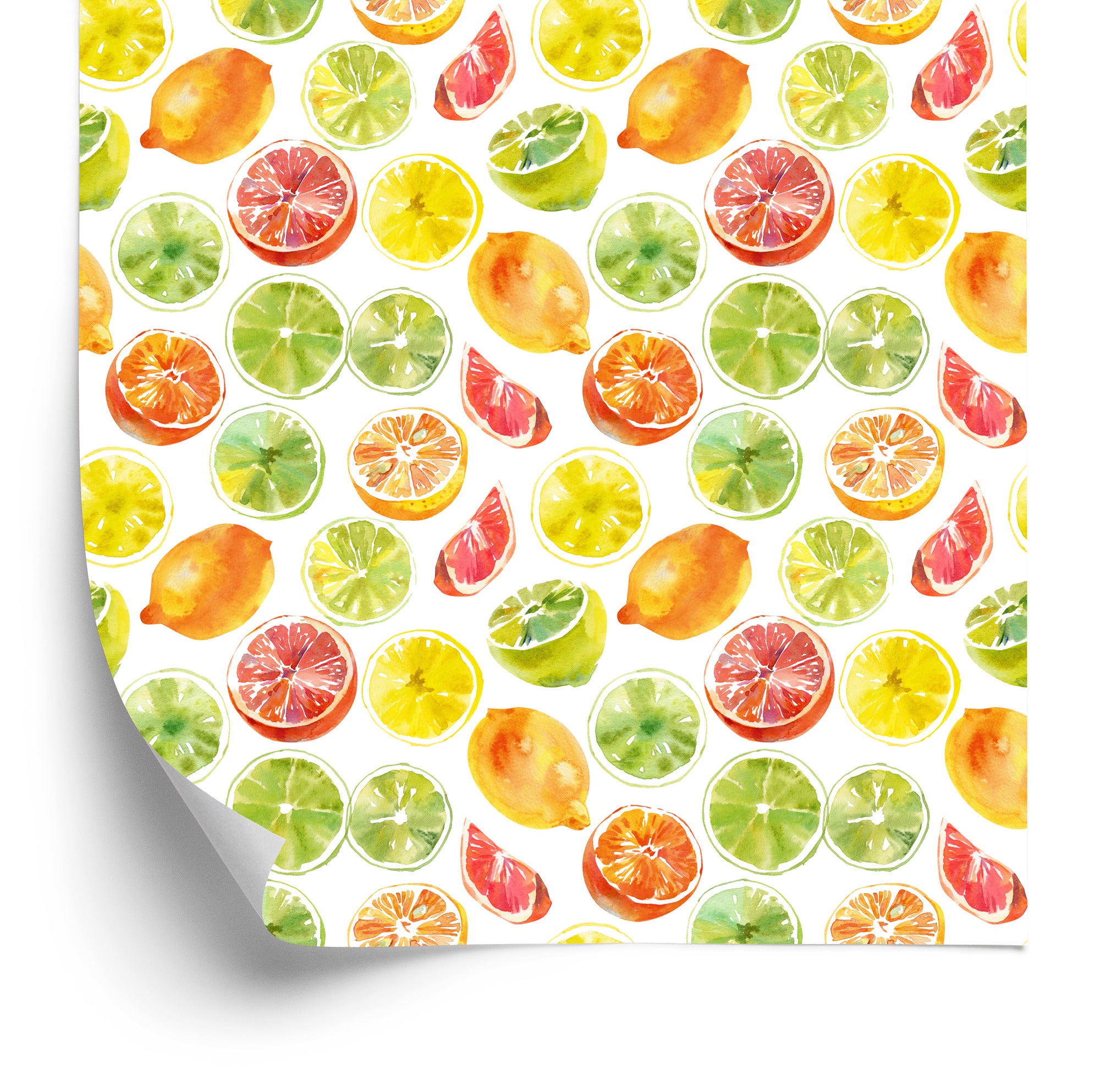 Tapeta Cytryny Limonki Pomarańcze, Kuchnia